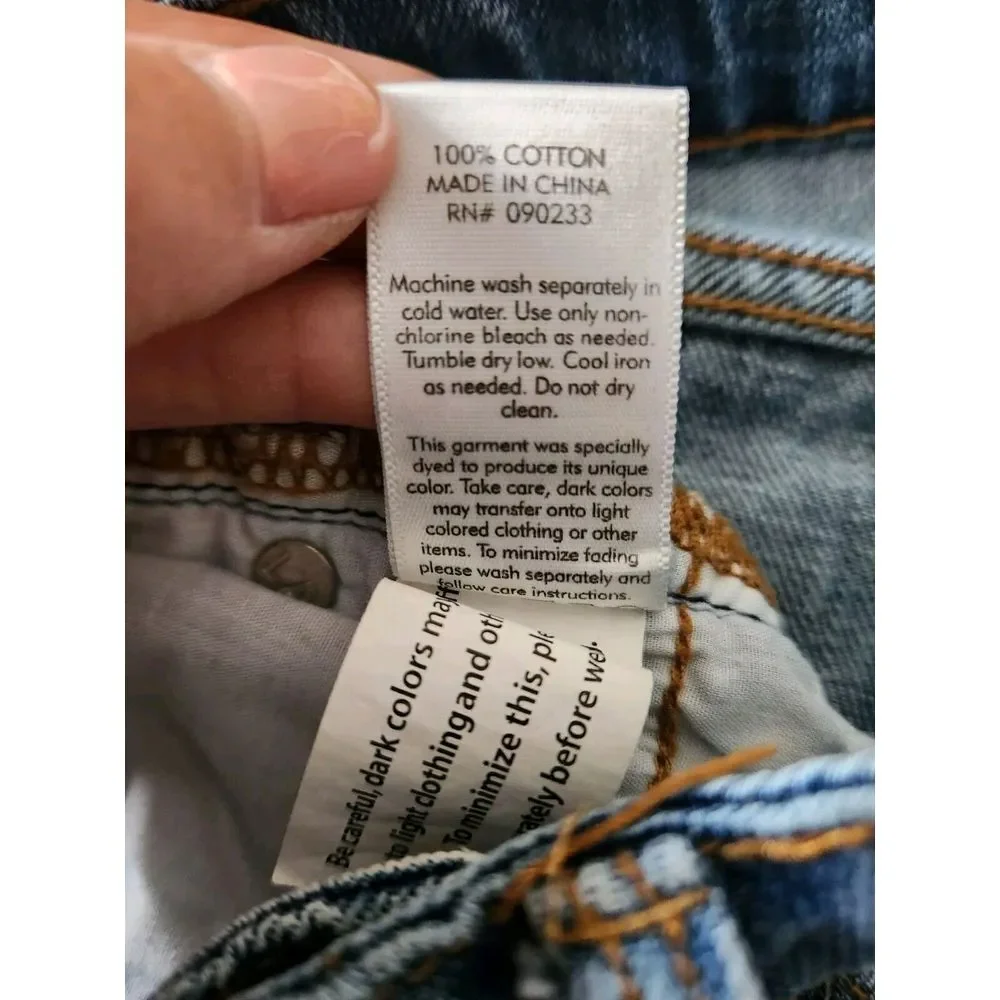 Pacsun Women's Distressed Girlfriend Shorts  Blue Denim‎ Cotton Size 23